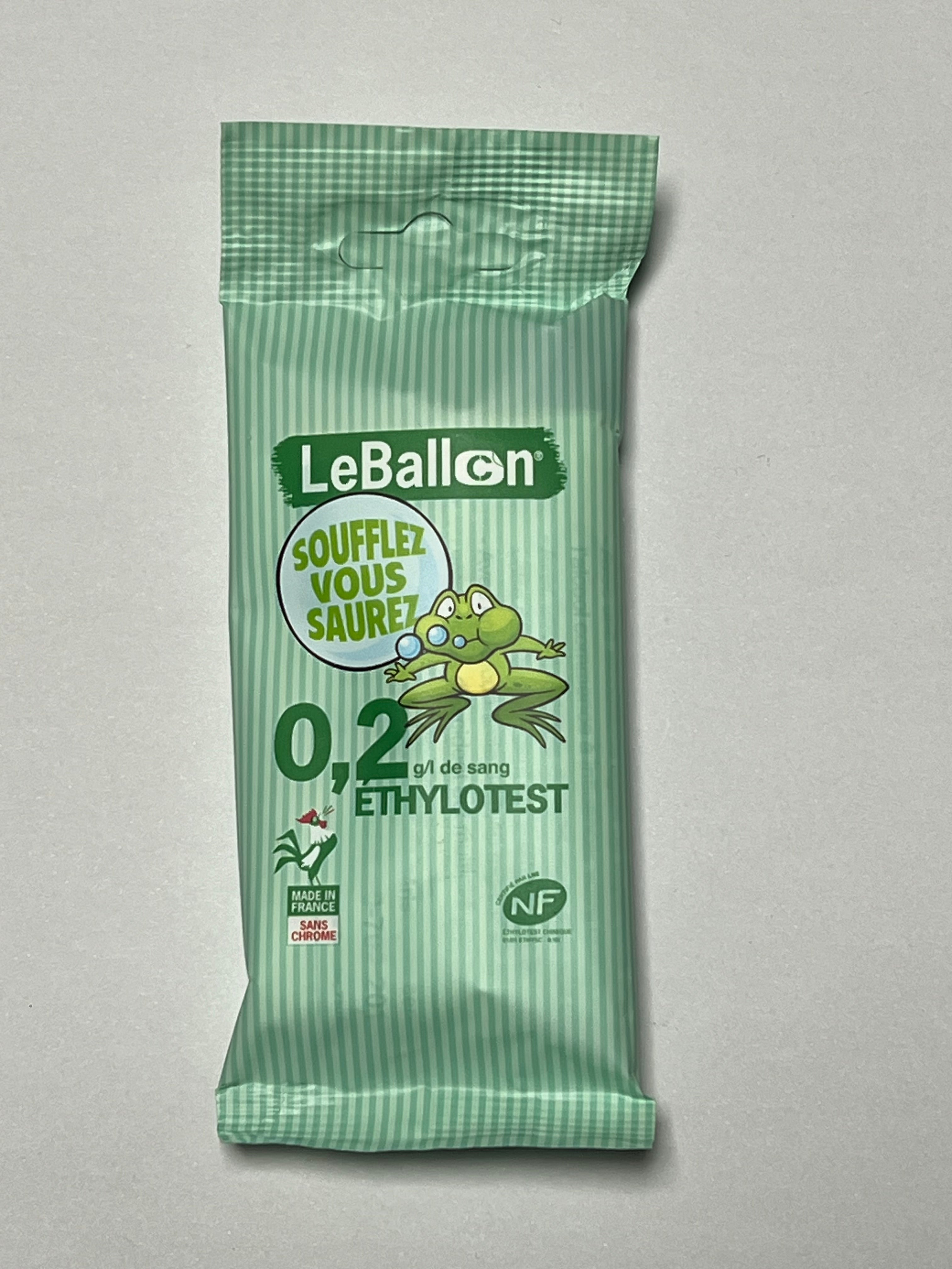 Ethylotest 0.2 g/l de sang